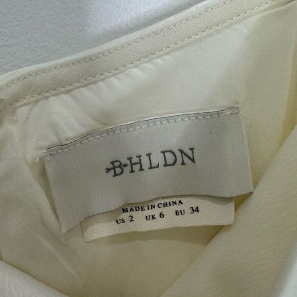 BHLDN Cali Satin Cowl-Neck MIDI Slip Dress in Ivory - Picture 8 of 8